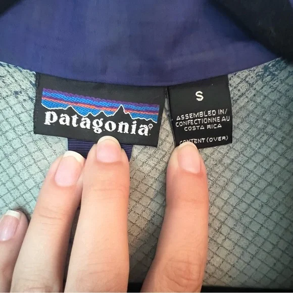 Vintage Patagonia Windbreaker Blue and Purple Jacket Size Small - Picture 6 of 10